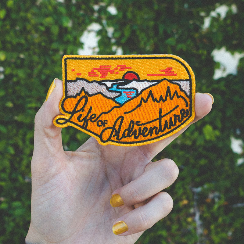 Asilda Store life of adventure iron on embroidered patch