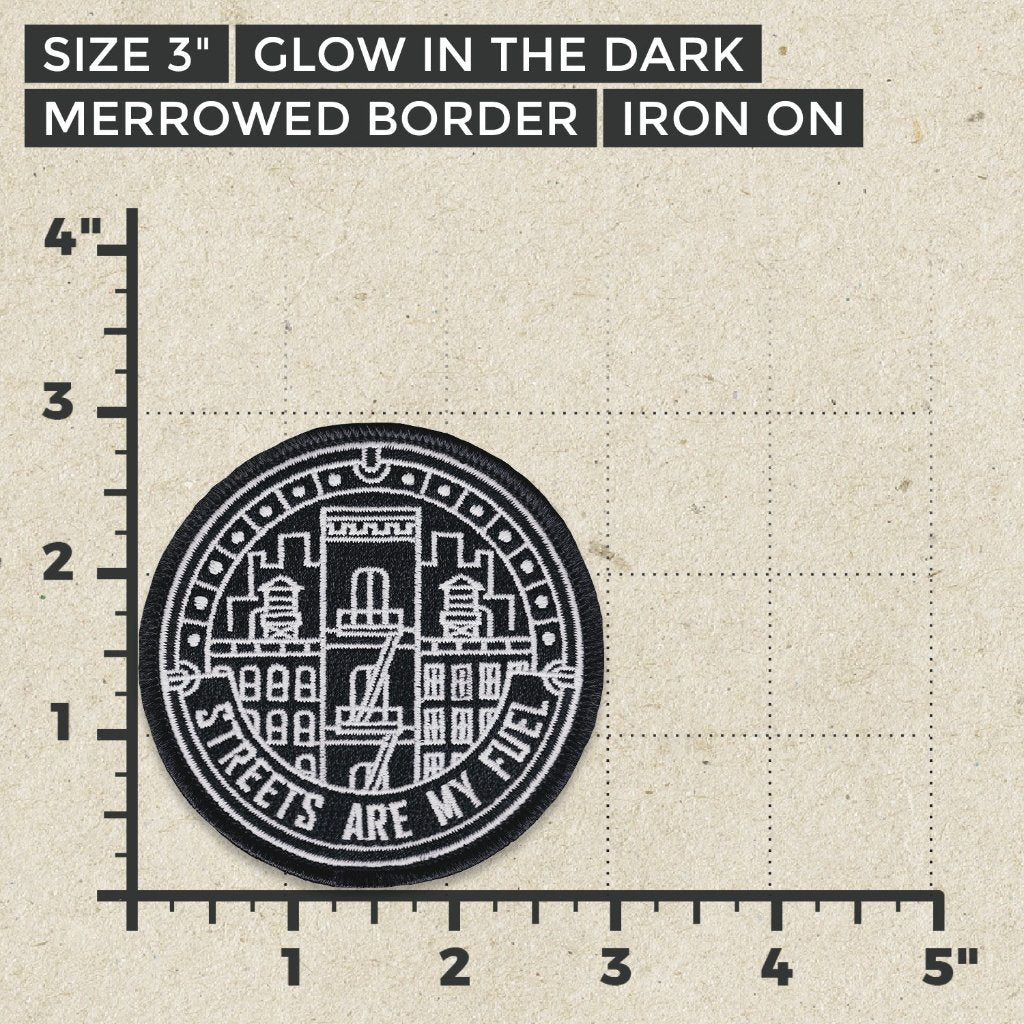 Streets Are My Fuel Patch. Glow in the Dark
