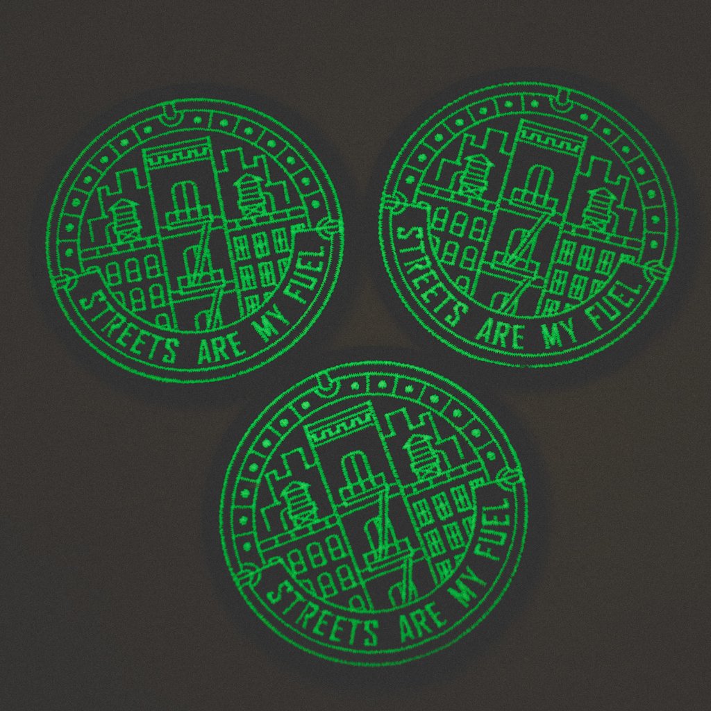 Streets Are My Fuel Patch. Glow in the Dark